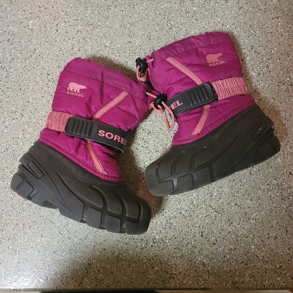 Sorel Pink Snow Boots Size 8 Toddler
